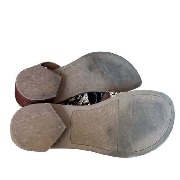 Franco Sarto Snakeskin Laritza Strappy Statement Sandals 7 - Picture 4 of 9